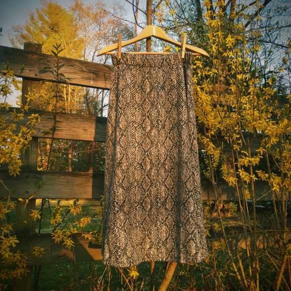 Zara Snakeskin Midi Skirt - Picture 3 of 5
